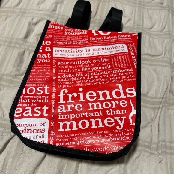 Lululemon Red and Black Tote Bag with Inspirational Quotes - Picture 1 of 1